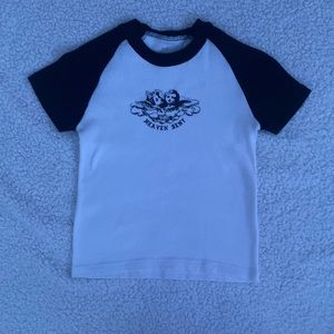 brandy melville x john galt “heaven sent” baby tee